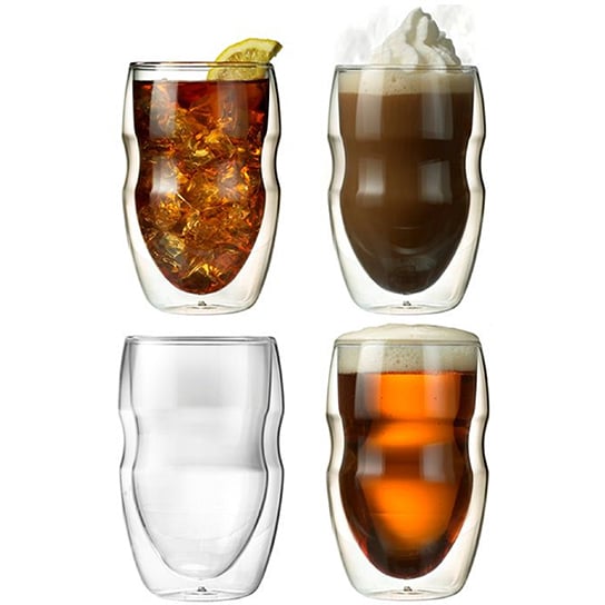 Serafino Double Wall 12 oz Borosilicate Coffee Glasses Set of 4 Insulated Image 1