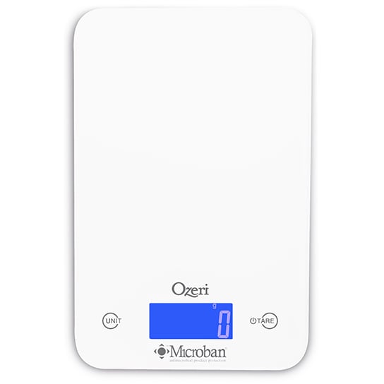 Ozeri Touch II 18 lbs Digital Kitchen Scale, with Microban Antimicrobial Product Protection Image 1