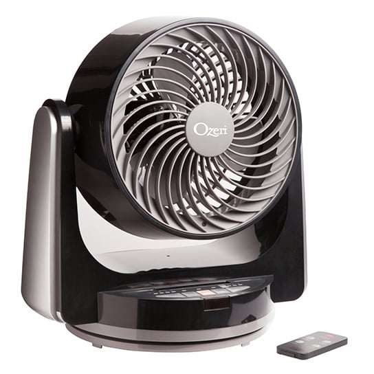 Ozeri Brezza III 10" Dual Oscillating Desk Fan 4 Speeds Remote Quiet Design Image 1