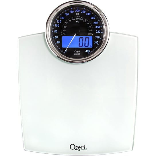 Ozeri Rev 400 lbs Weight Scale with Electro-Mechanical Weight Dial and 50 gram Bath Scale Sensors (0.1 lbs / 0.05 kg) Image 1