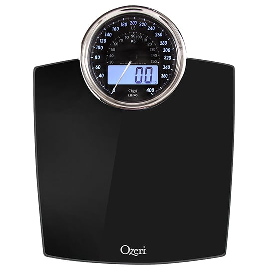 Ozeri Rev 400 lbs Weight Scale with Electro-Mechanical Weight Dial and 50 gram Bath Scale Sensors (0.1 lbs / 0.05 kg) Image 2