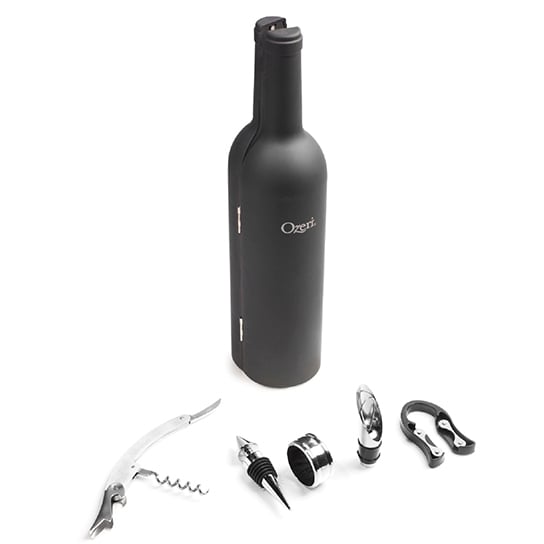 Ozeri 5-Piece Wine Bottle Corkscrew Accessory Set Stainless Steel Kitchen Tools Image 7