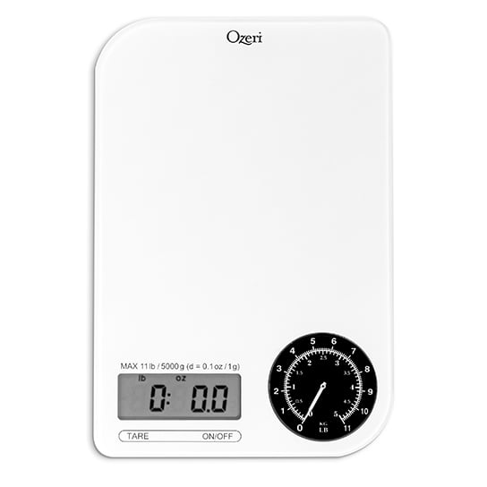 Ozeri Rev Digital Kitchen Scale Electro-Mechanical Display 5000g 11lbs Tare Image 2