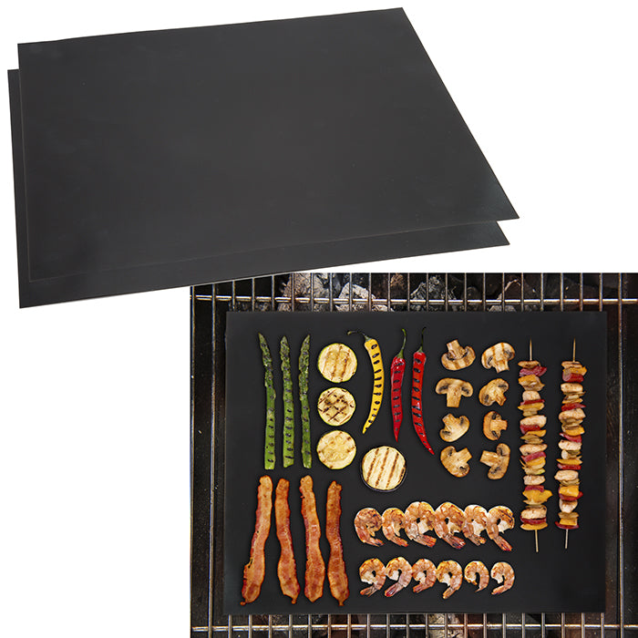 Reusable Non-Stick BBQ Grill Mats, 2-Pack Image 1