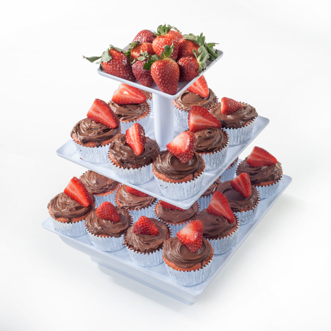 Chef Buddy 3 Tier Cupcake Dessert Stand Tray - 10 Different Options Image 1