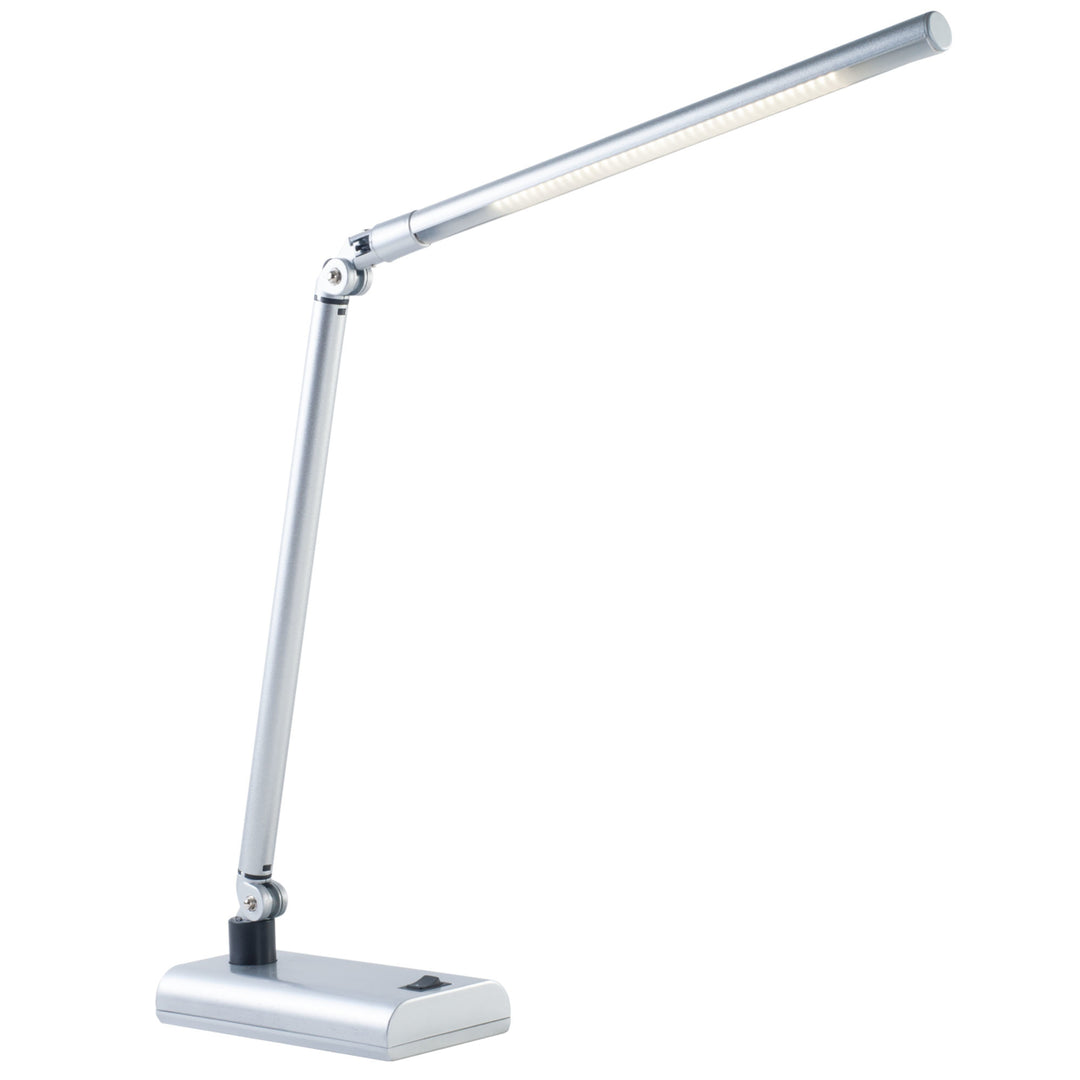 Lavish Home LED Contemporary Desk Lamp - Energy Saving - Silver Image 3