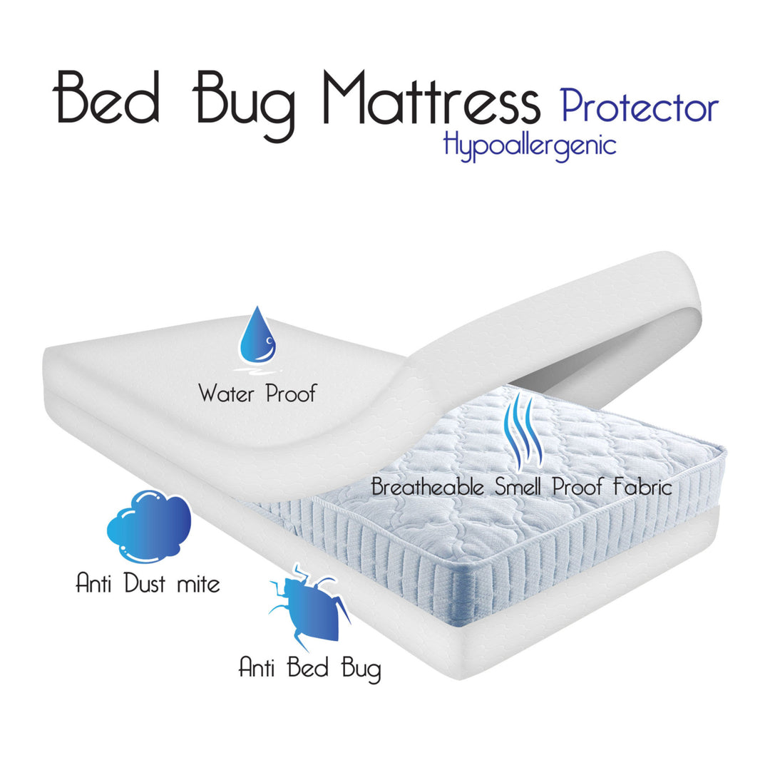 Remedy Bed Bug Dust Mite Cotton Mattress Protector- Twin Image 3