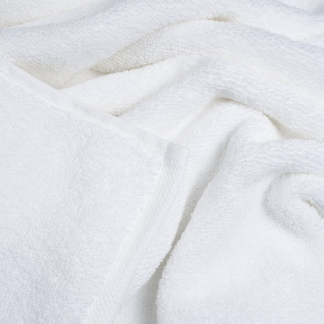 Lavish Home 100% Cotton White Zero Twist Towel Set 6 Piece 625 GSM Soft Absorbent Image 4