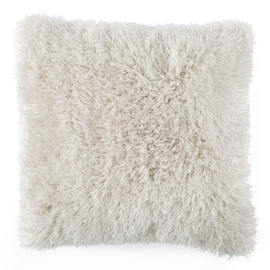 Lavish Home Shag Huge Accent Floor Pillow 23"x23"- Beige Image 3