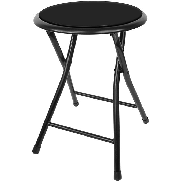 Folding Stool  Heavy Duty 18-Inch Collapsible Padded Round Stool with 300 Pound Capacity Image 1
