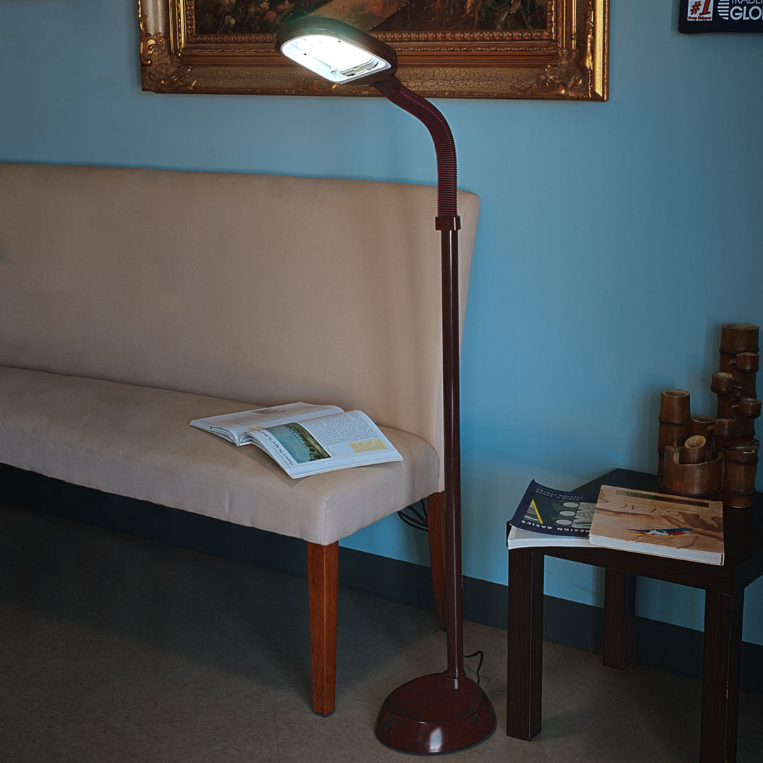 Lavish Home Sunlight Floor Lamp 5 Feet - Wood Grain Image 3