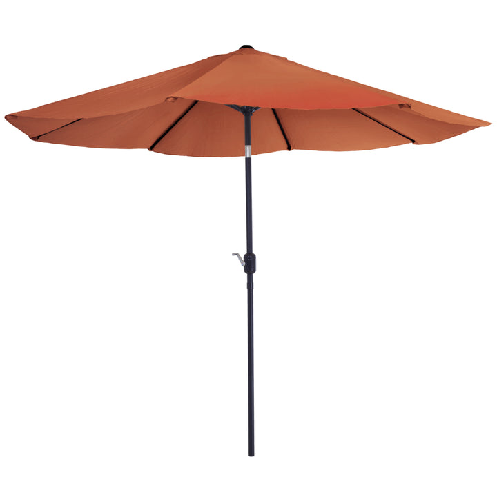 Pure Garden 10 Foot Aluminum Patio Umbrella with Auto Tilt-Terracotta Image 3