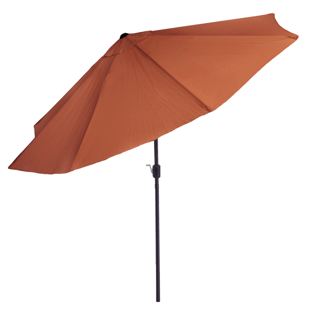 Pure Garden 10 Foot Aluminum Patio Umbrella with Auto Tilt-Terracotta Image 4