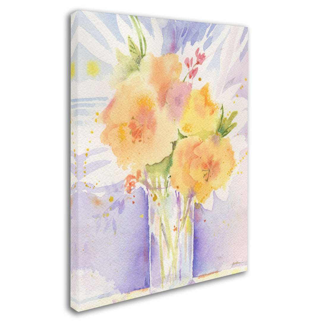 Sheila Golden Purple Vase Reflection 14 x 19 Canvas Art Image 3