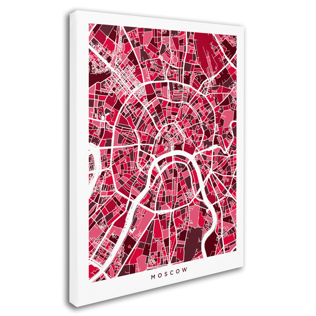 Michael Tompsett Moscow City Street Map IV 14 x 19 Canvas Art Image 3