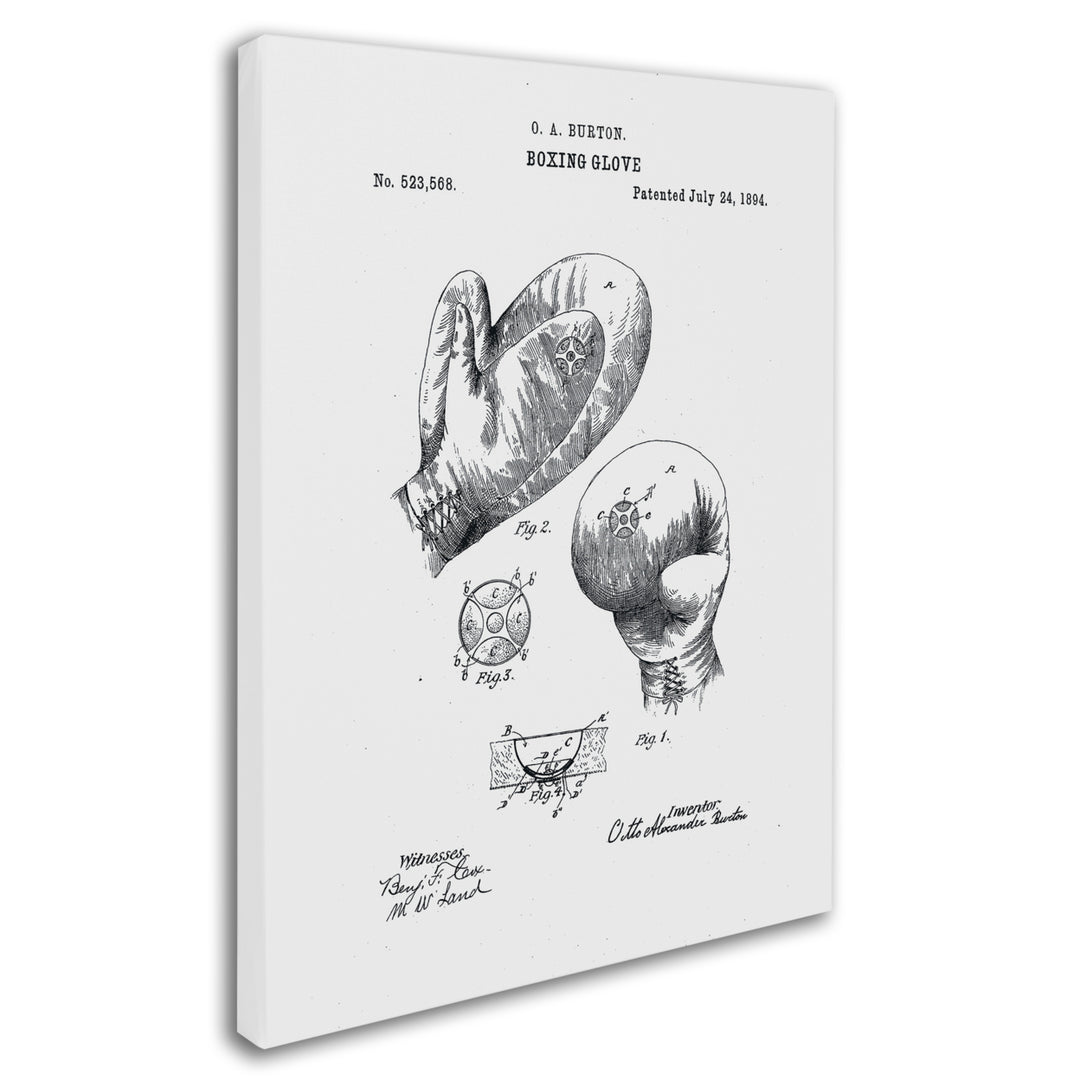 Claire Doherty Boxing Gloves Patent 1894 White 14 x 19 Canvas Art Image 3