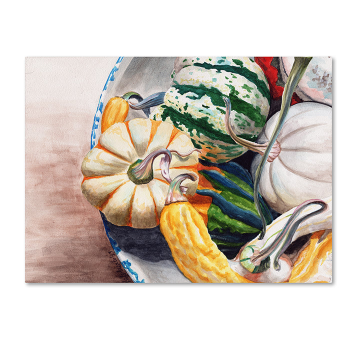 Jennifer Redstreake Autumn Gourds 14 x 19 Canvas Art Image 1