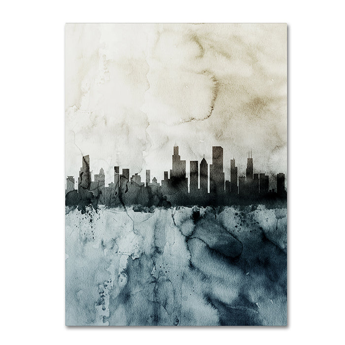 Michael Tompsett Chicago IL Skyline Tall 2 14 x 19 Canvas Art Image 1