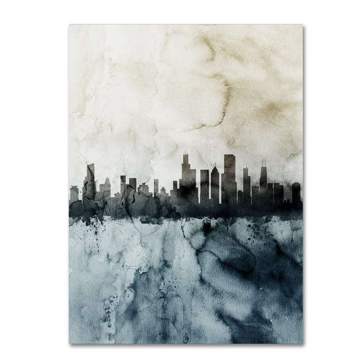 Michael Tompsett Chicago IL Skyline Tall 2 14 x 19 Canvas Art Image 2