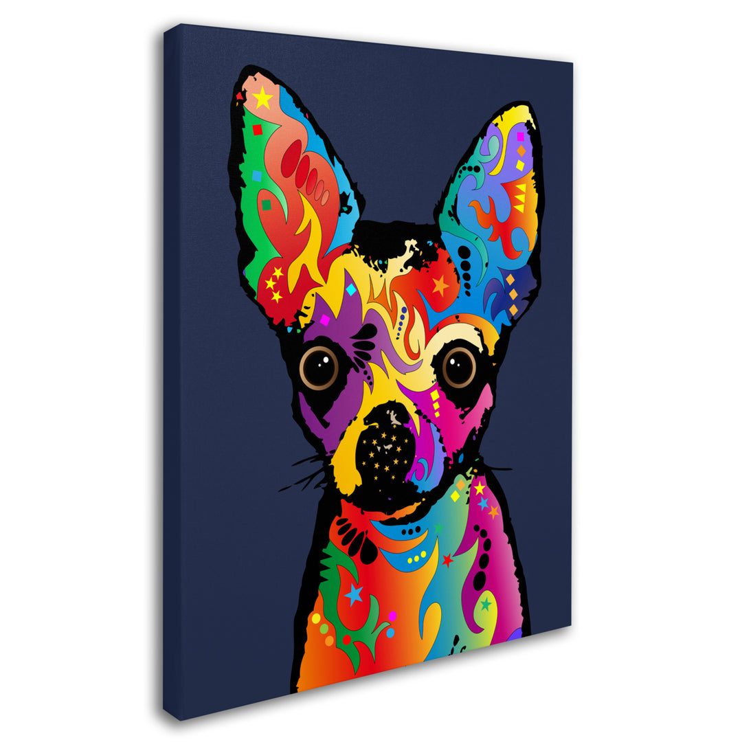 Michael Tompsett Chihuahua Dog Blue 14 x 19 Canvas Art Image 3