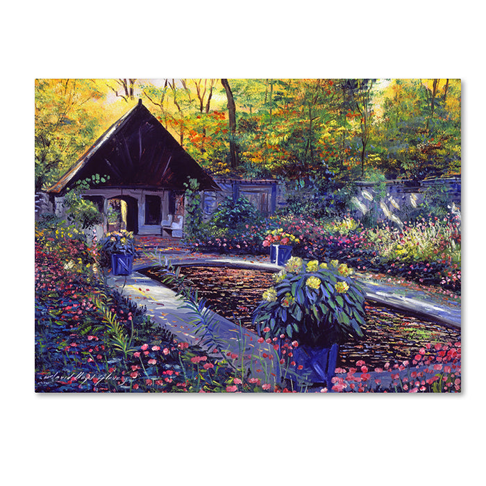 David Lloyd Glover Blue Garden Impression 14 x 19 Canvas Art Image 1