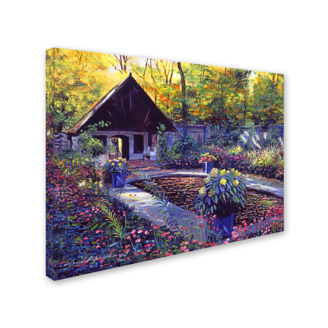 David Lloyd Glover Blue Garden Impression 14 x 19 Canvas Art Image 3