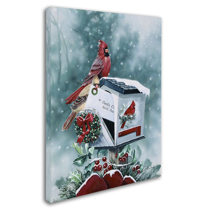 Jenny Newland Christmas Cardinals 14 x 19 Canvas Art Image 3