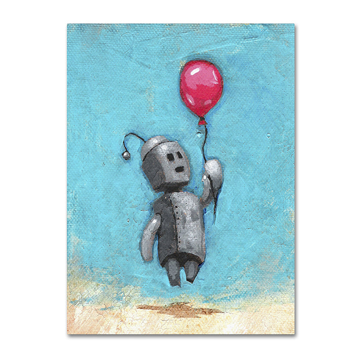 Craig Snodgrass Robot With Red Balloon 14 x 19 Canvas Art Image 1