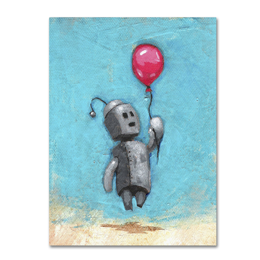 Craig Snodgrass Robot With Red Balloon 14 x 19 Canvas Art Image 2