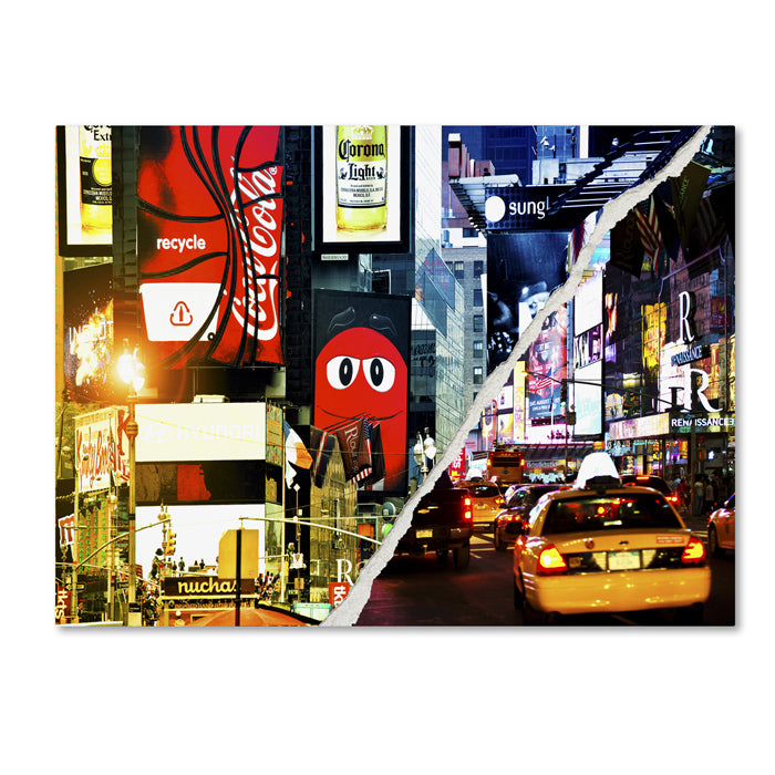 Philippe Hugonnard Times Square Night 14 x 19 Canvas Art Image 1