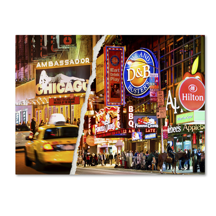 Philippe Hugonnard Times Square Colours 14 x 19 Canvas Art Image 1