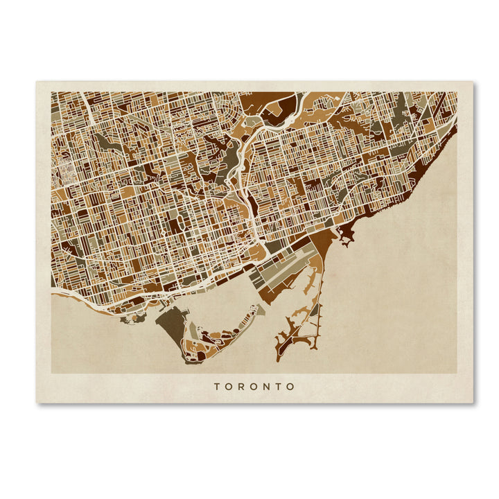 Michael Tompsett Toronto Street Map II 14 x 19 Canvas Art Image 2