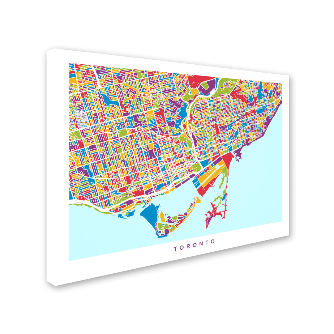Michael Tompsett Toronto Street Map III 14 x 19 Canvas Art Image 3