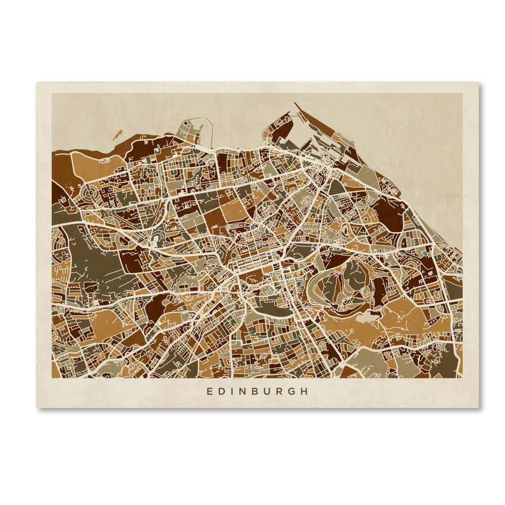 Michael Tompsett Edinburgh Street Map II 14 x 19 Canvas Art Image 2