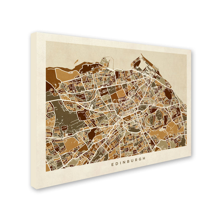 Michael Tompsett Edinburgh Street Map II 14 x 19 Canvas Art Image 3