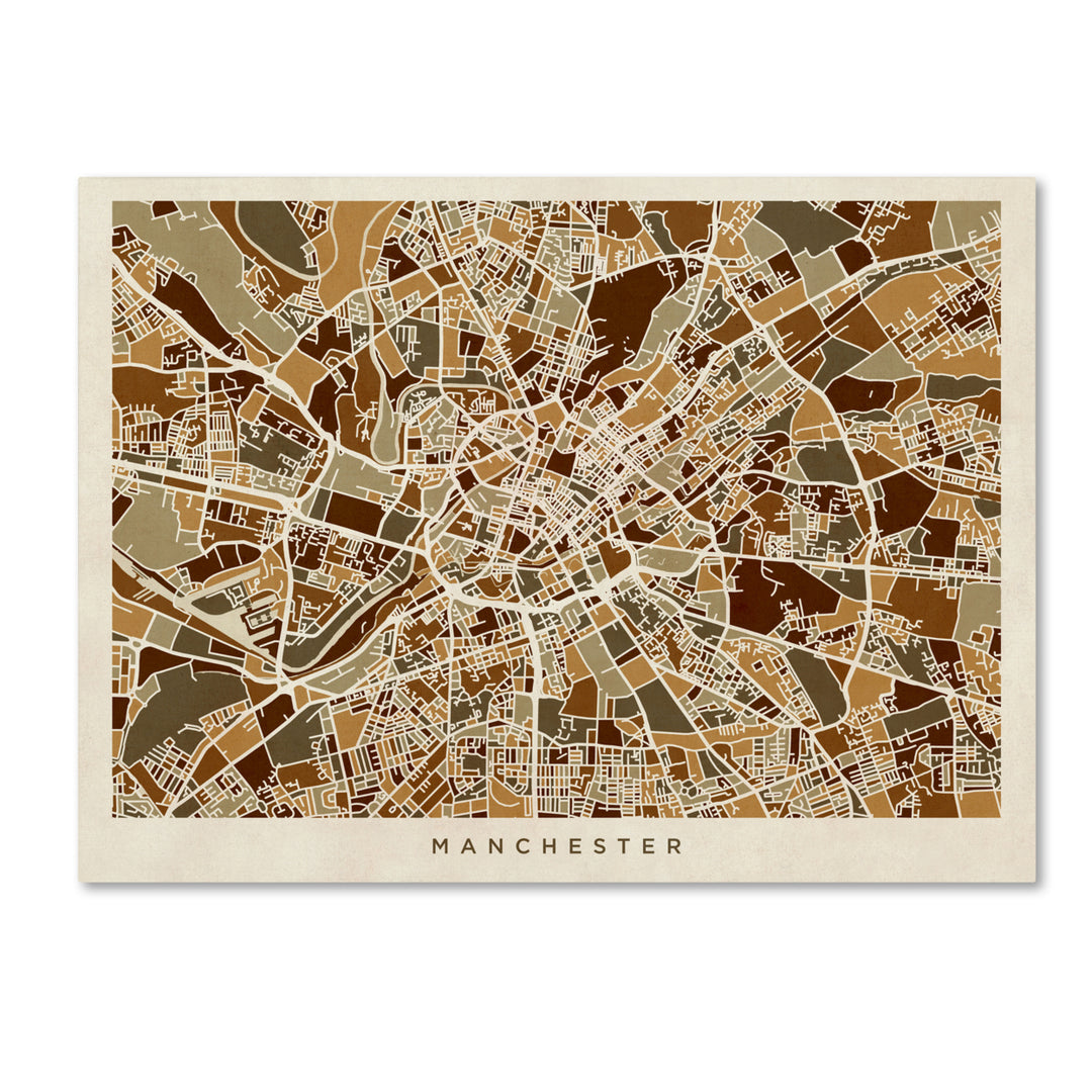 Michael Tompsett Manchester England Street Map II 14 x 19 Canvas Art Image 2