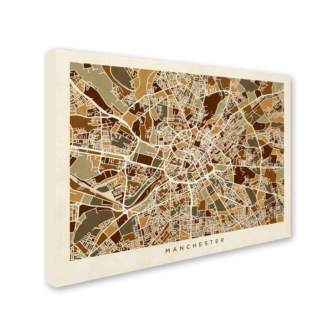 Michael Tompsett Manchester England Street Map II 14 x 19 Canvas Art Image 3