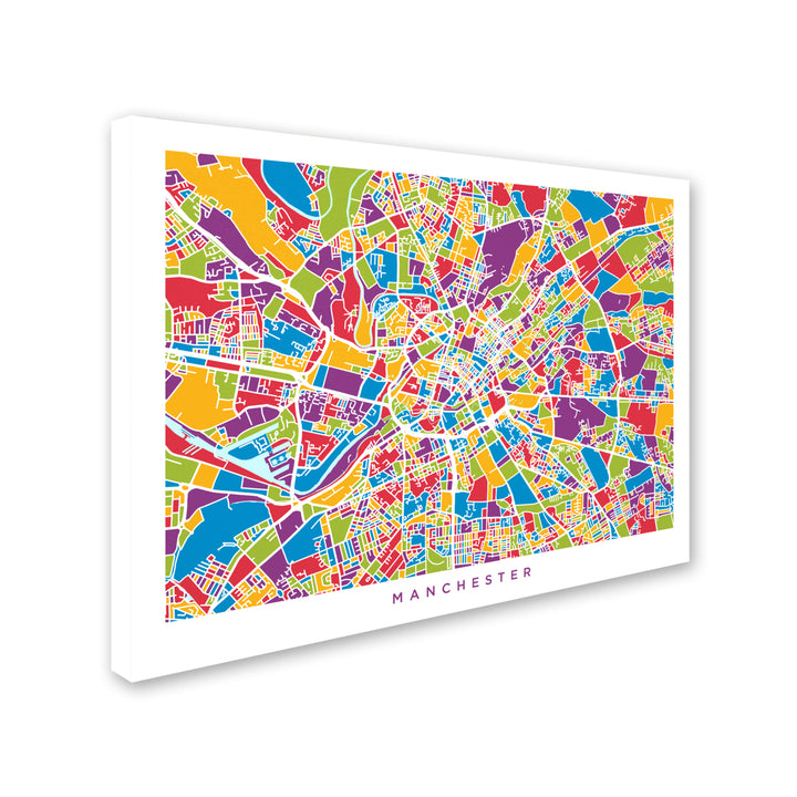 Michael Tompsett Manchester England Street Map III 14 x 19 Canvas Art Image 3