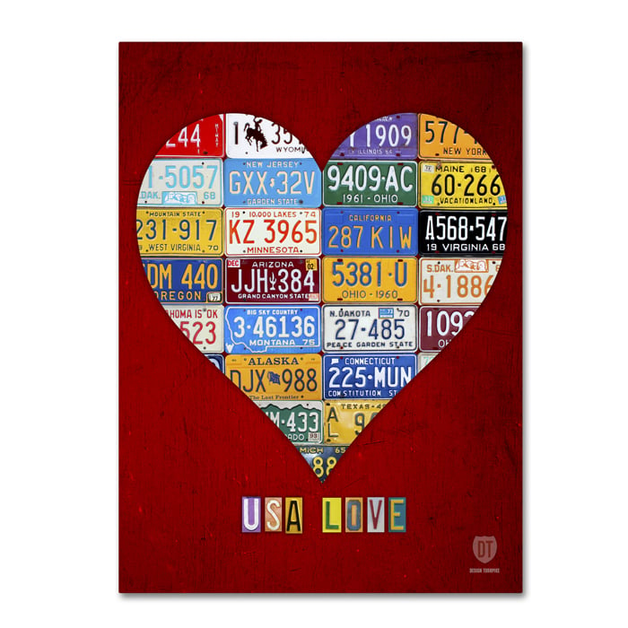 Design Turnpike Heart 14 x 19 Canvas Art Image 1