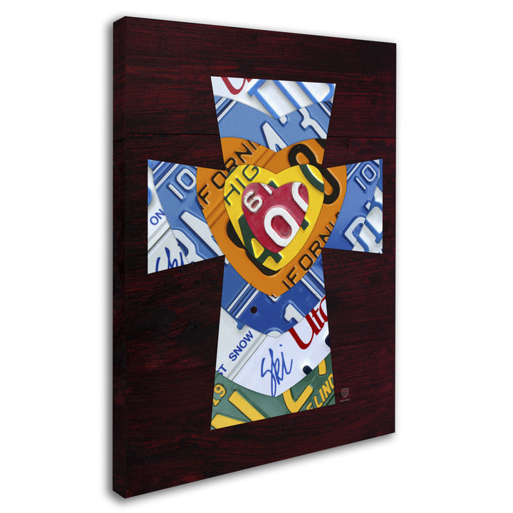 Design Turnpike Heart Cross 14 x 19 Canvas Art Image 3