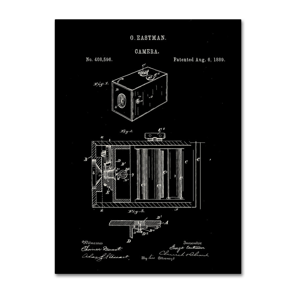 Claire Doherty George Eastman Camera Patent Black 14 x 19 Canvas Art Image 2