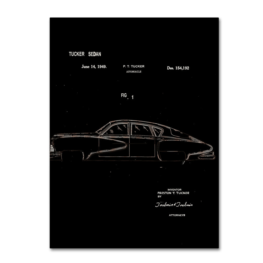 Claire Doherty Tucker Sedan Patent 1949 Black 14 x 19 Canvas Art Image 2