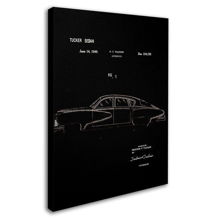 Claire Doherty Tucker Sedan Patent 1949 Black 14 x 19 Canvas Art Image 3