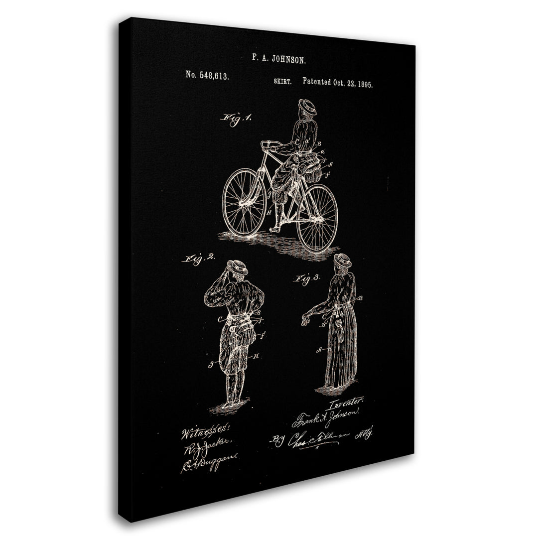 Claire Doherty Cycling Skirt Patent 1885 Black 14 x 19 Canvas Art Image 3