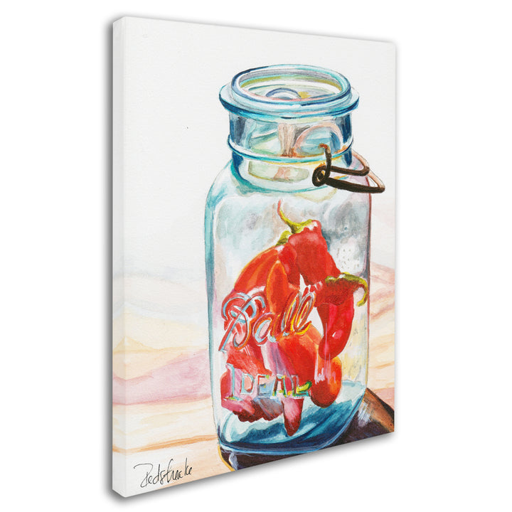 Jennifer Redstreake Ball Jar Ideal Peppers 14 x 19 Canvas Art Image 3