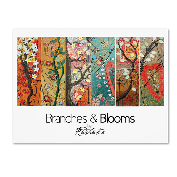 Jennifer Redstreake Pattern Collage Branches and Blooms 14 x 19 Canvas Art Image 1