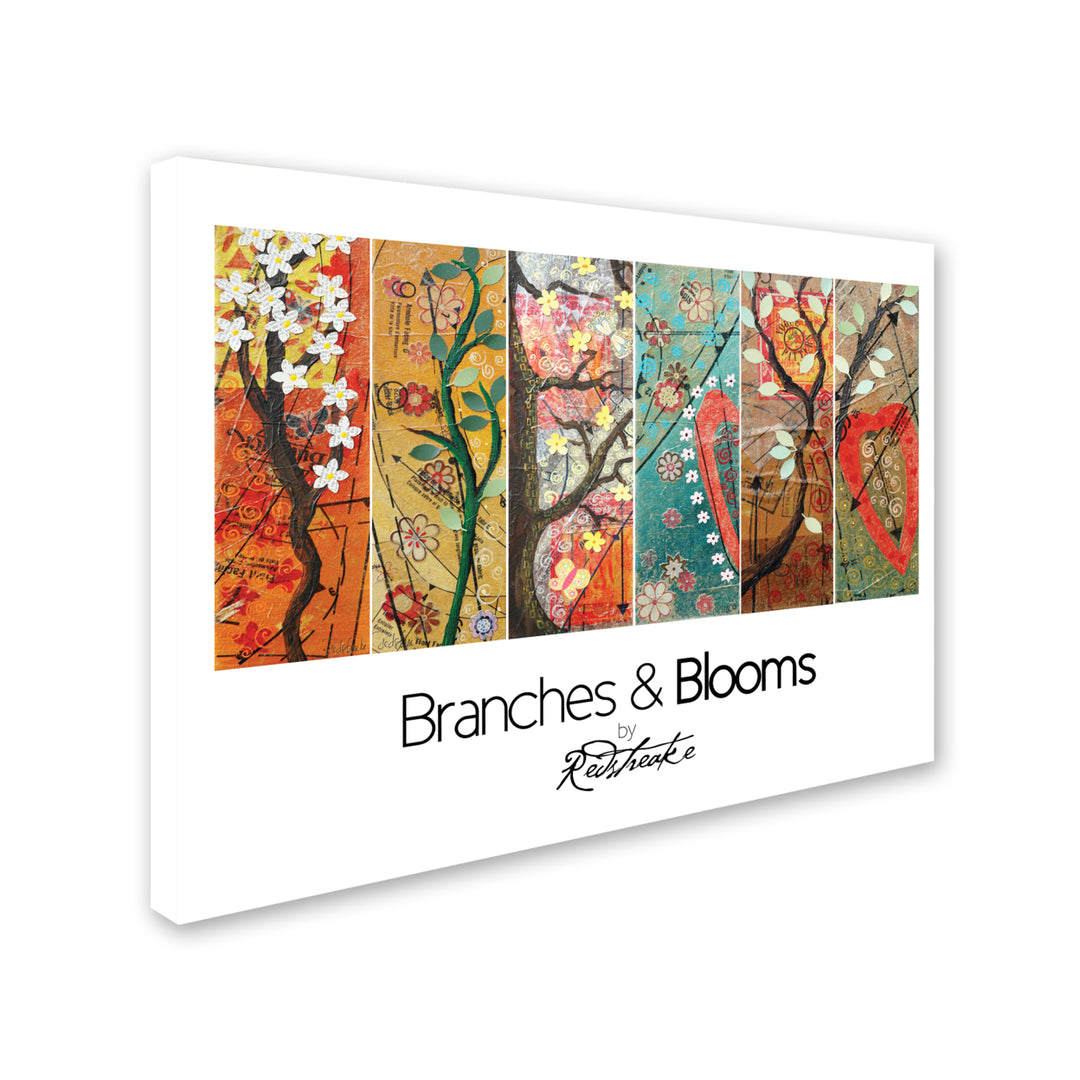 Jennifer Redstreake Pattern Collage Branches and Blooms 14 x 19 Canvas Art Image 3