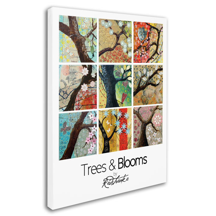 Jennifer Redstreake Pattern Collage Trees and Blooms 14 x 19 Canvas Art Image 3