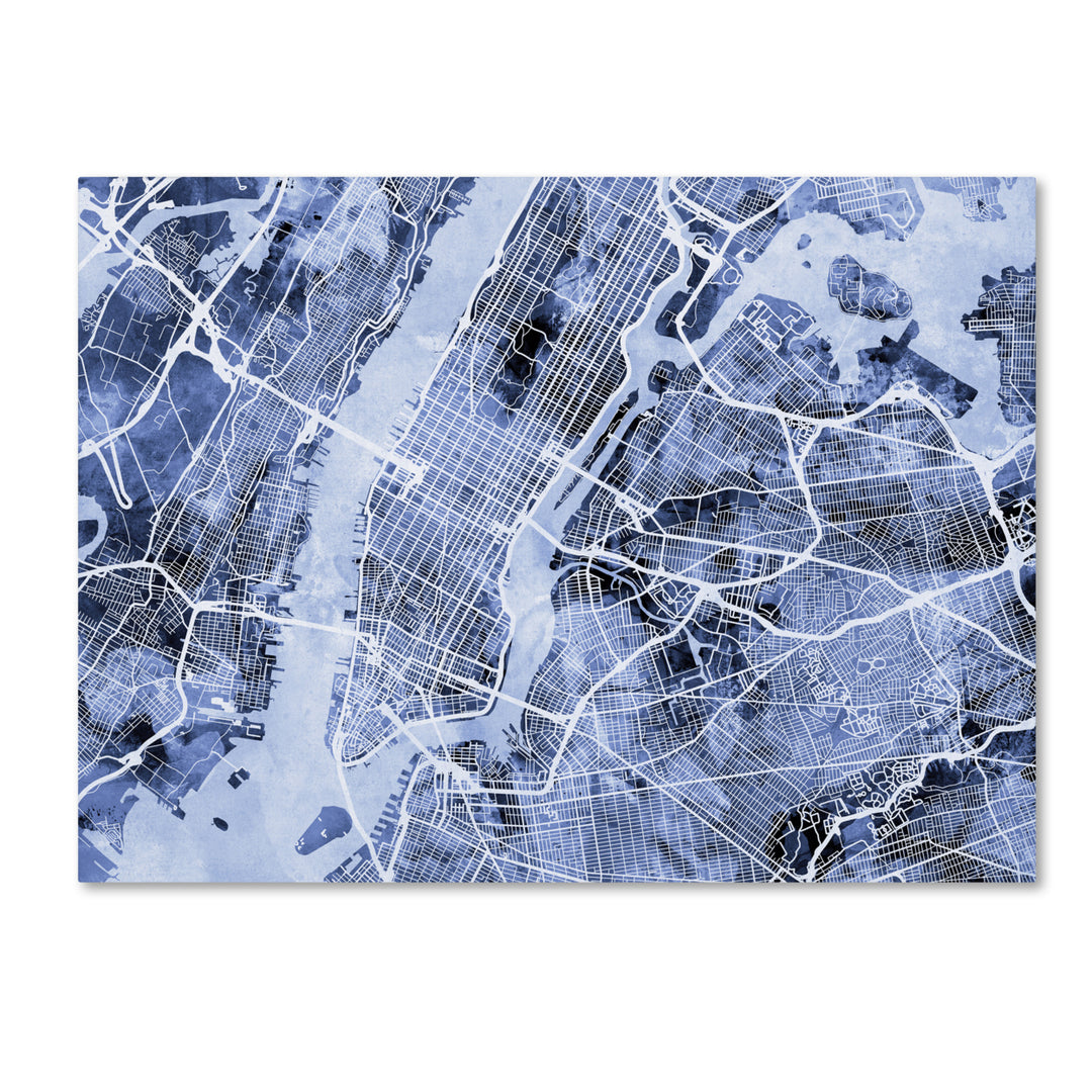 Michael Tompsett York City Street Map BandW 14 x 19 Canvas Art Image 2