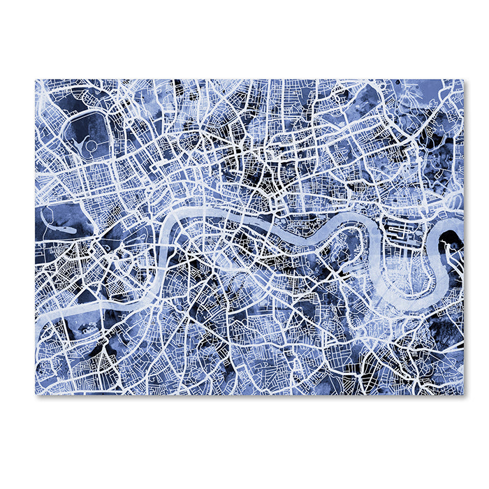 Michael Tompsett London England Street Map BandW 14 x 19 Canvas Art Image 1